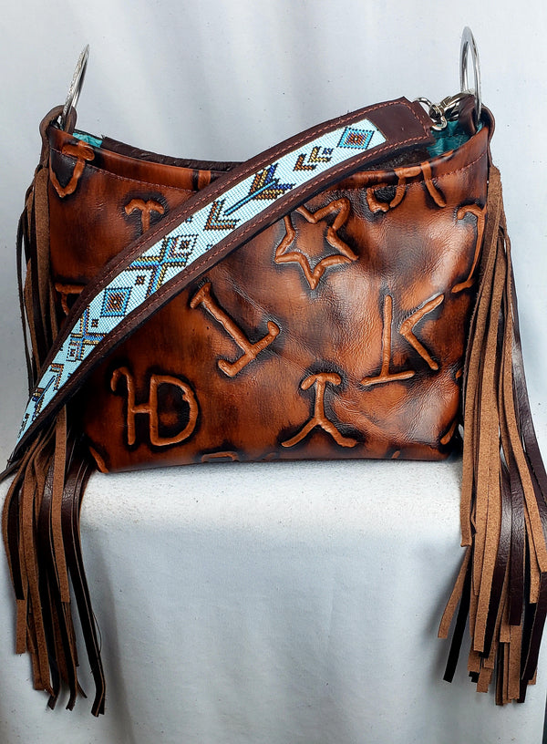 Branded Arrow Handbeaded Elegance Shoulder Bag