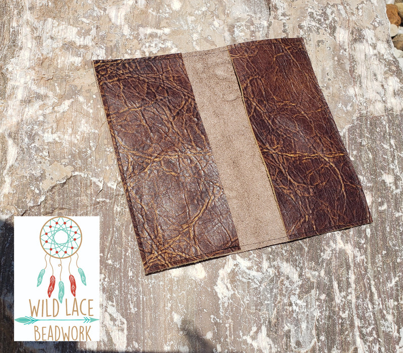 Rustic Feather Check Book Cover