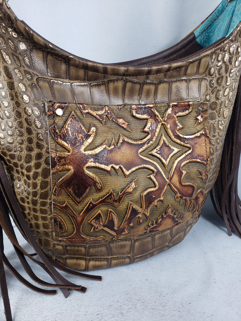 Navajo Steerhead Tote Shoulder Bag – Wild Lace Beadwork