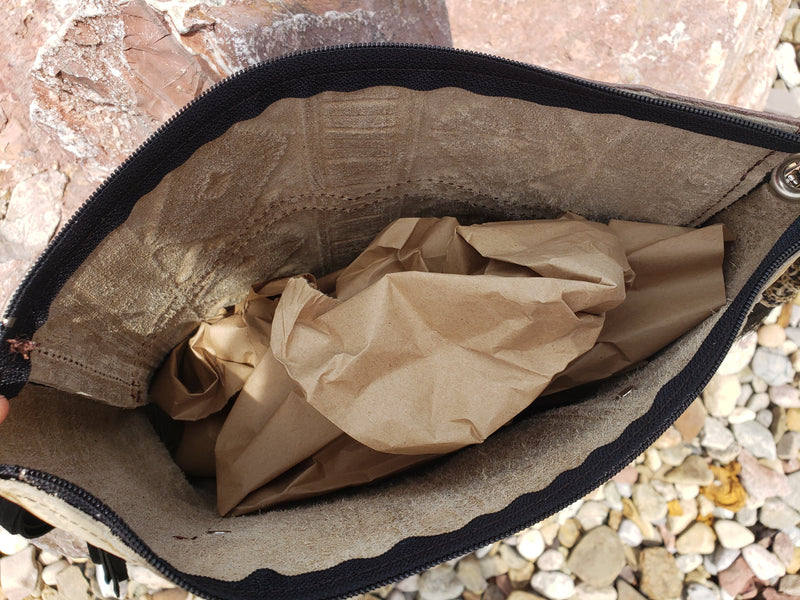 Distressed Feather Desert Style Crossbody Bag