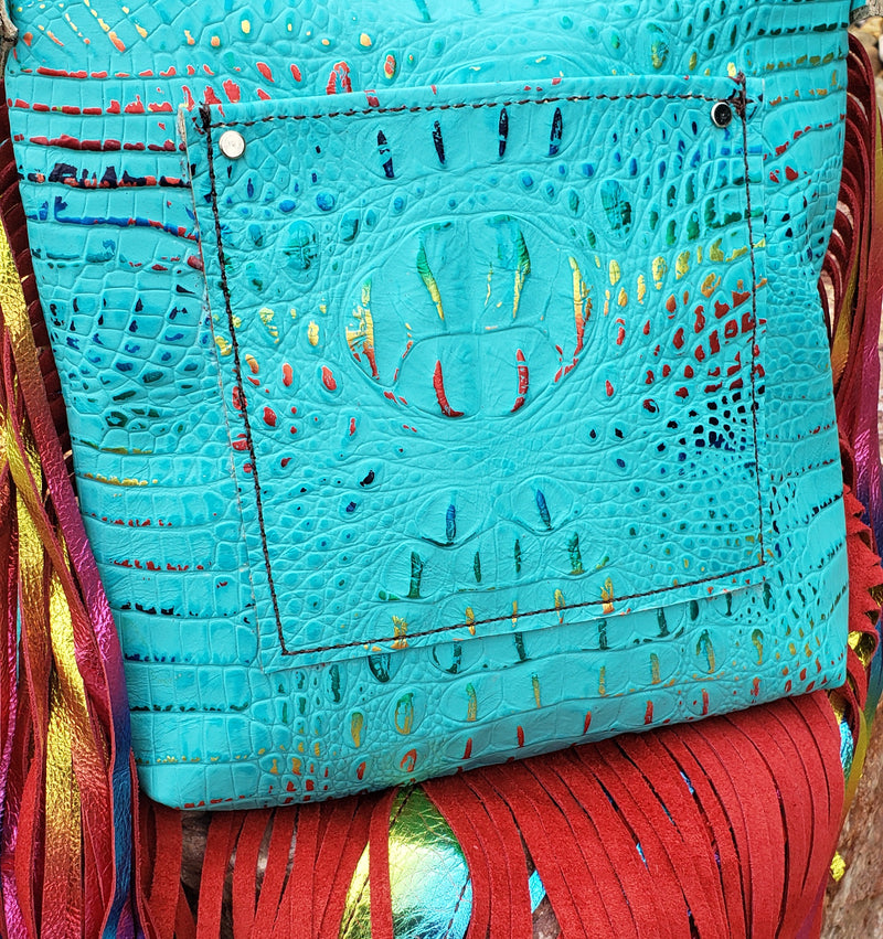 Rainbow Aztec Pollyanna Crossbody Bag