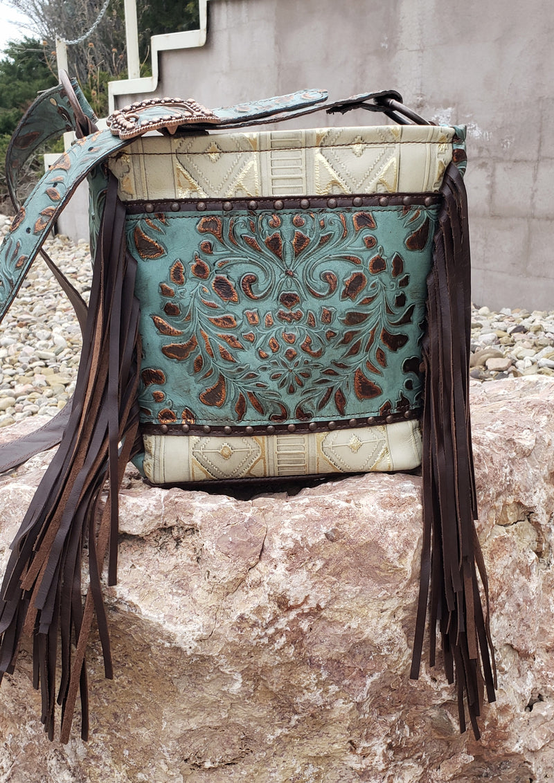 Kelsea Brown Turquoise Charm Chic Fringe Versatile Bag | Sparkles & Lace  Boutique