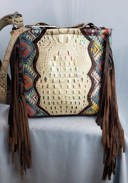 Rainbow Croc CONCEALED CARRY Crossbody Bag