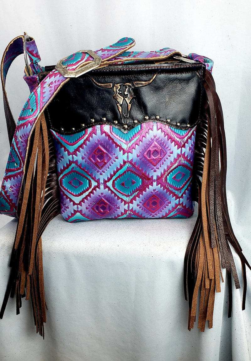 Flashy Aztec Crossbody Bag