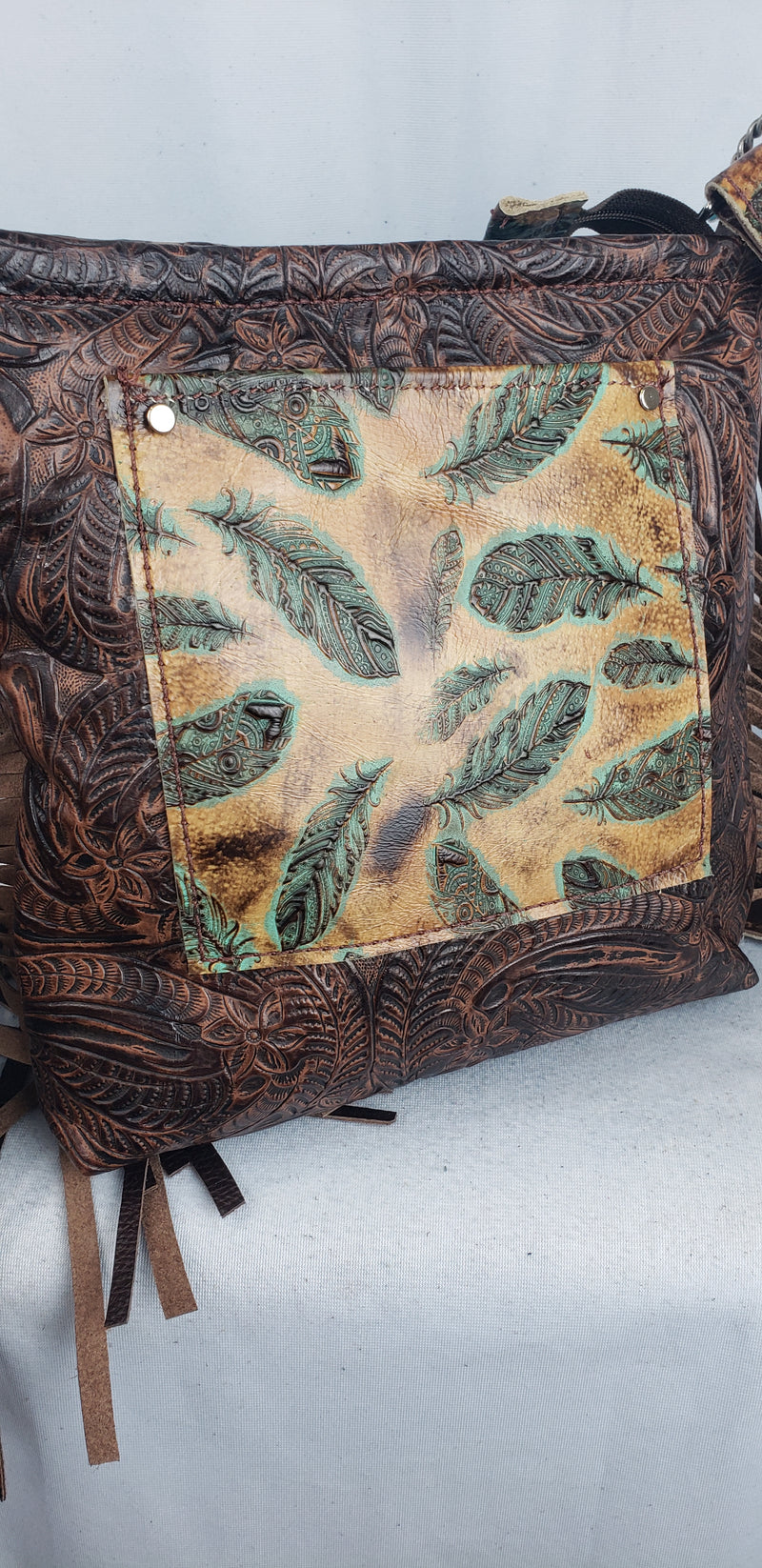 Feather Navajo Crossbody Bag