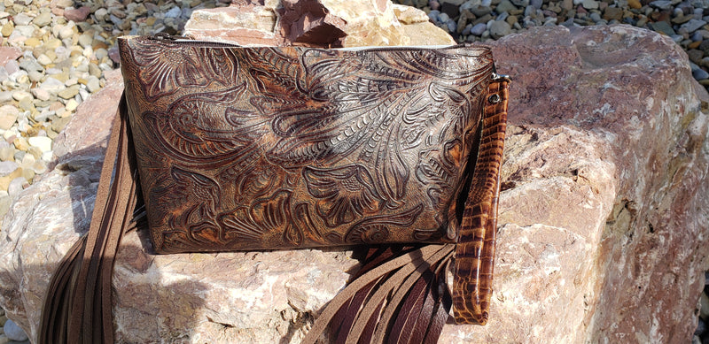 Horse Shoe Wristlet Clutch