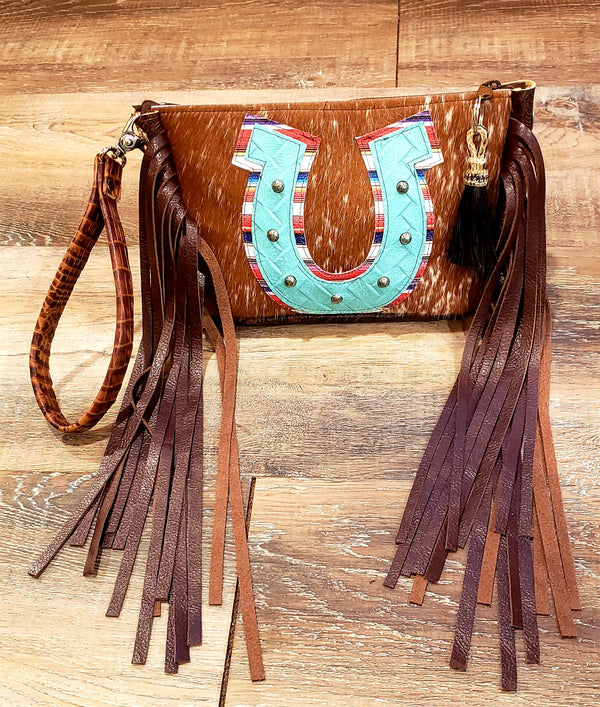 Horse Shoe Wristlet Clutch