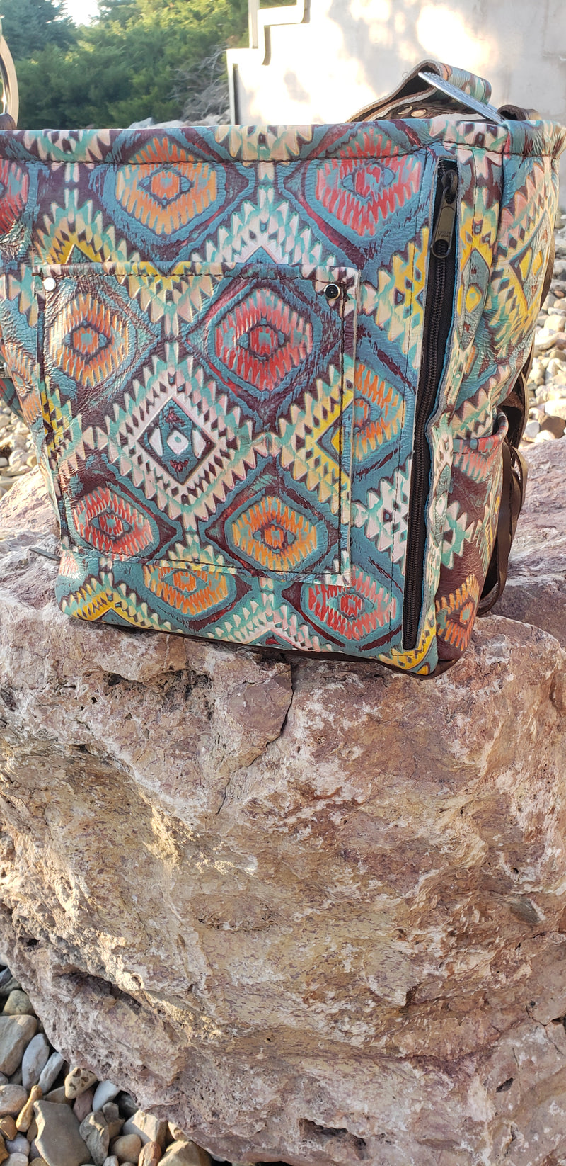 Rainbow Aztec CONCEALED CARRY Shoulder Bag