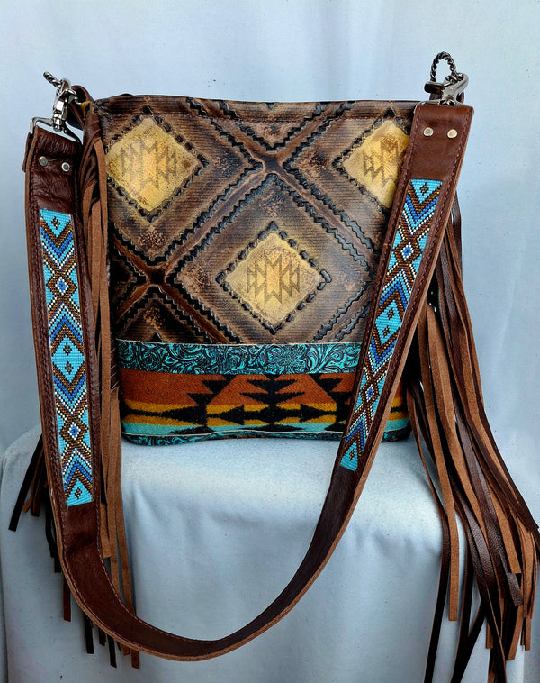 Pendelton Handbeaded Crossbody Bag