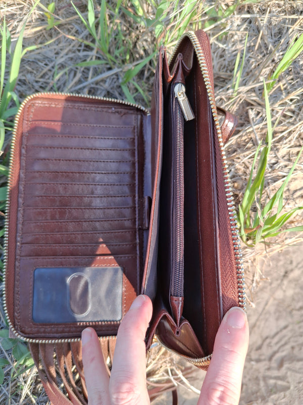 Handbeaded Arrow Mega-wallet wristlet