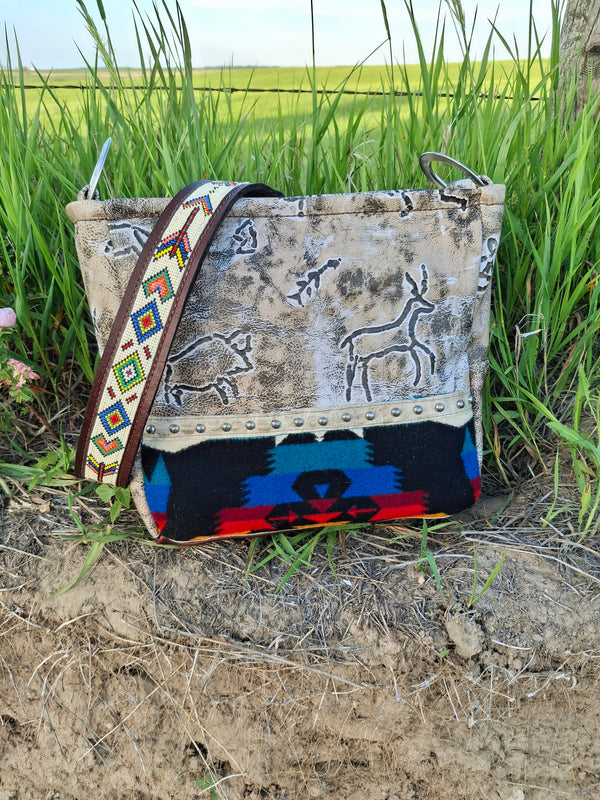 Handbeaded Arrow Pendelton Inlaid StoryTeller Shoulder Bag
