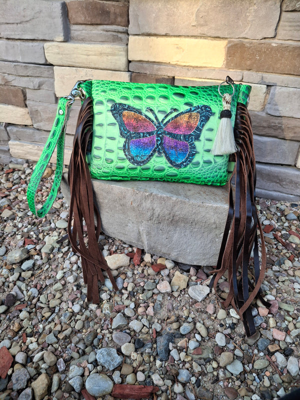 Butterfly Wristlet Clutch