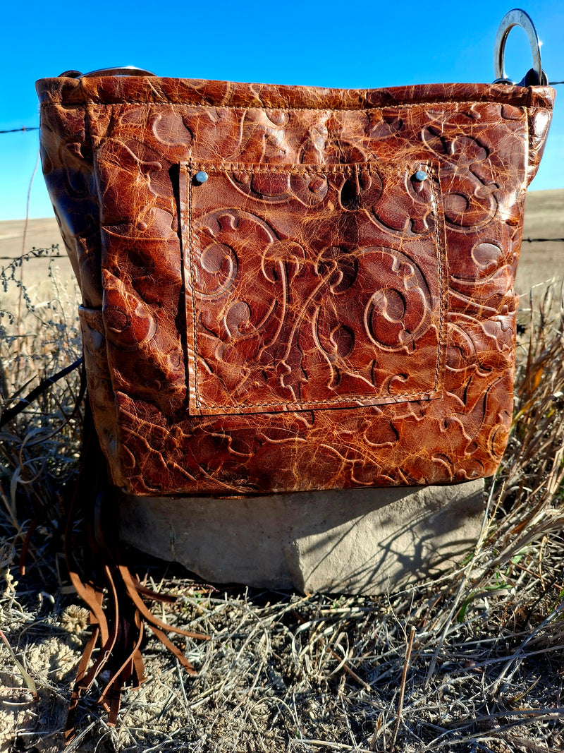 Distressed Navajo Handbeaded Shoulder Bag