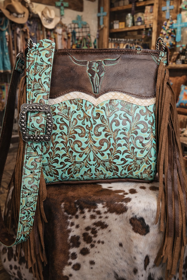 Wild Lace Turquoise Trailblazer Desert Style Crossbody Bag