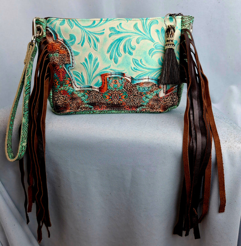 Turquoise Valentina Clutch