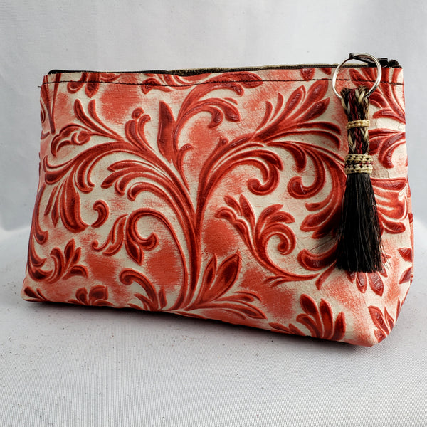 Red floral clutch hotsell