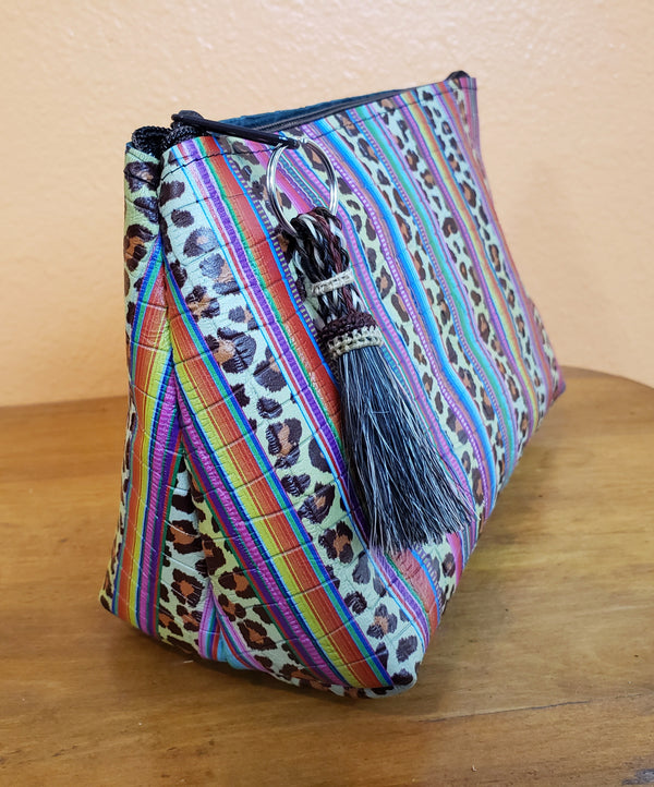 Serape Leopard Freestanding Cosmetic Bag