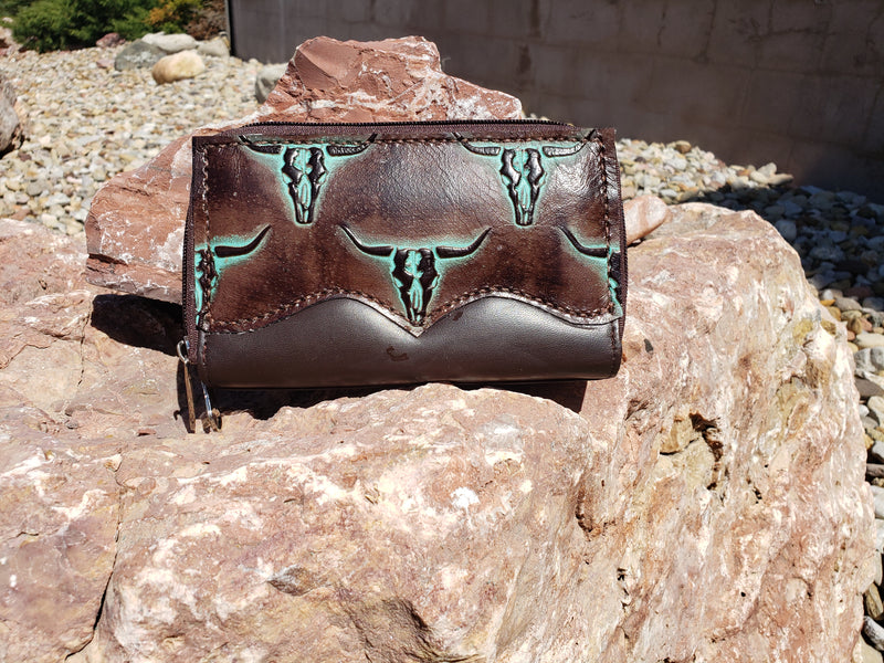 Turquoise Steerhead PREORDER Organizer Wallet. Ships in one week.